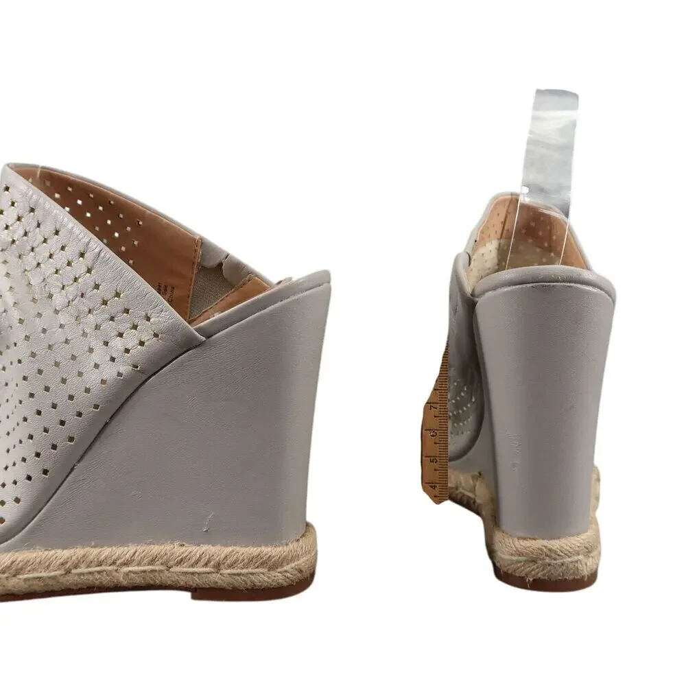 Joes Jeans Shoes Womens 7.5 Sandal Wedge Slip On Slouchy Karlton Leather Fashion